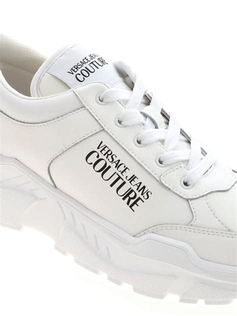 versace jeans sneakee basse logo metallo bianche|Versace Jeans Couture Sneakers for Men .